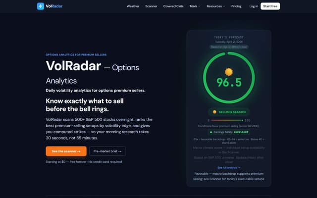 VolRadar screenshot 1
