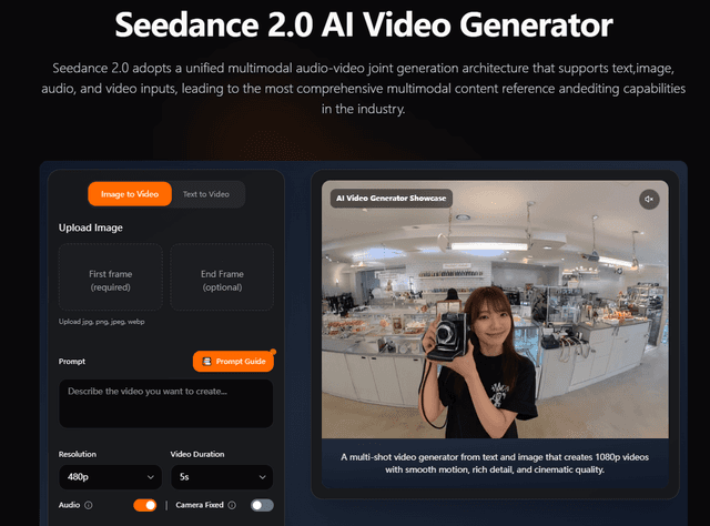 Seedance 2.0 AI Video Generator screenshot 1