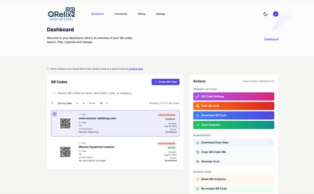 QRelix screenshot 1