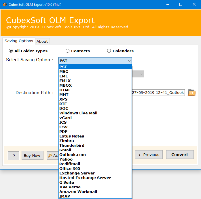 OLM Converter screenshot 2