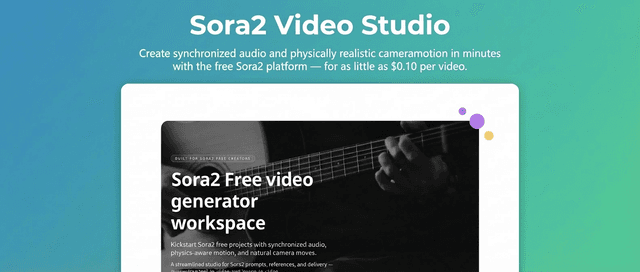 Sora2 Free Video Generator | Sora Video Studio screenshot 2