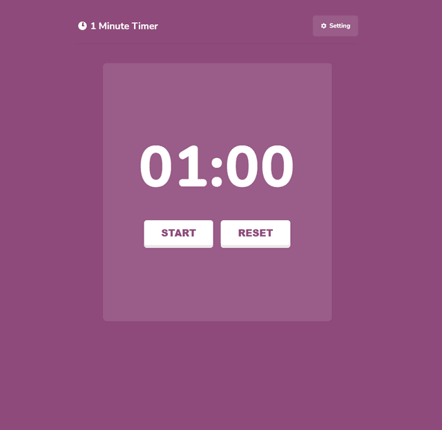 1 Minute Timer screenshot 1