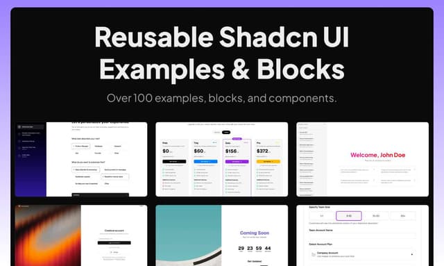 Shadcn Examples screenshot 1