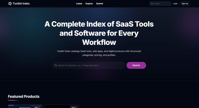 Toolkit Index screenshot 1
