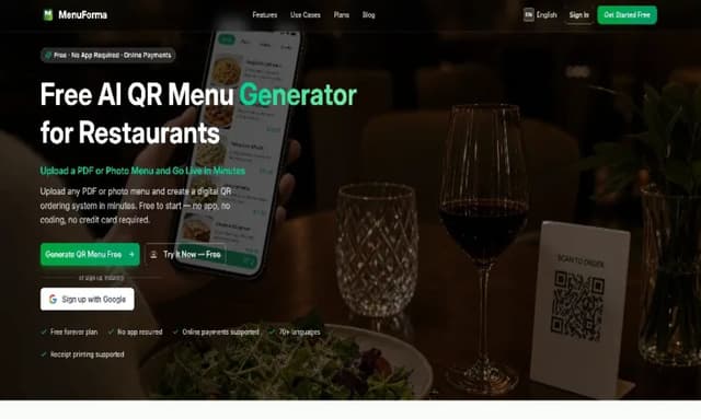 QR Menu Generator screenshot 1