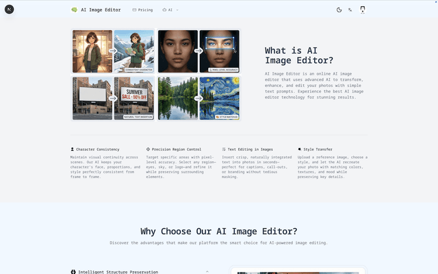 AI Image Editor - Free Online AI Image Editing Tool screenshot 1