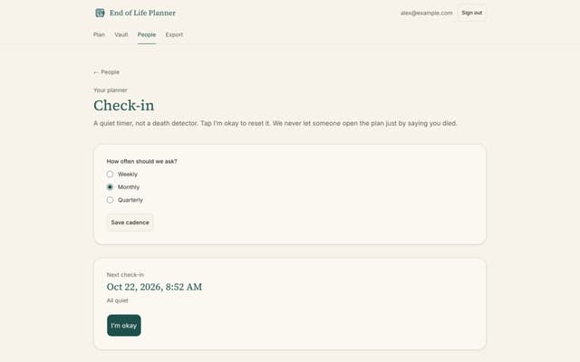 End of Life Planner screenshot 5