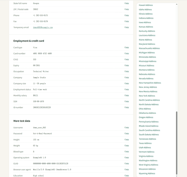 US Address Generator screenshot 2