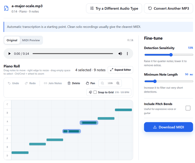 MP3 to MIDI Converter — Free Online AI Tool, No Signup screenshot 4