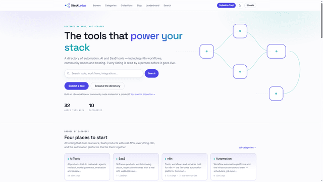 StackLedge - Directory of Automation, AI and SaaS Tools screenshot 2