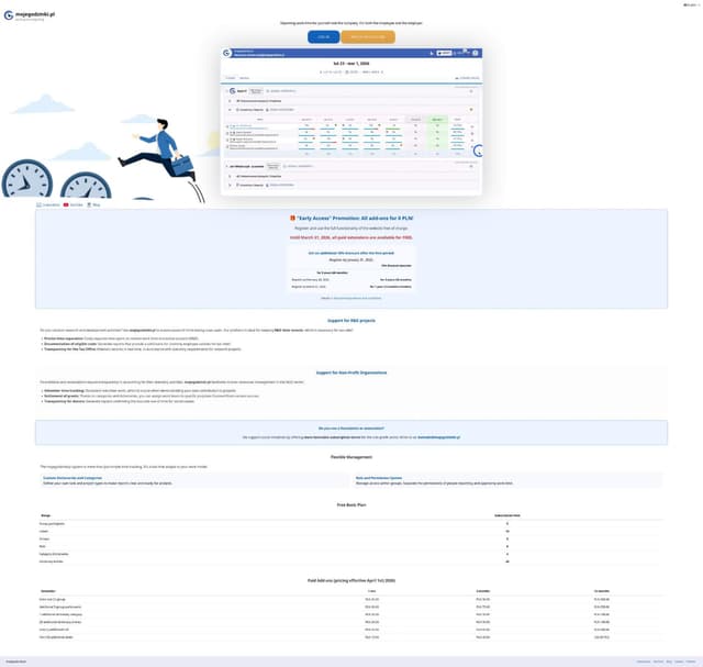 mojegodzinki.pl screenshot 1