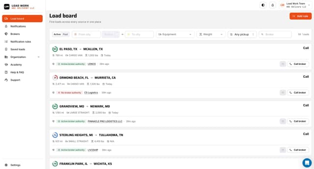 LoadWork screenshot 1