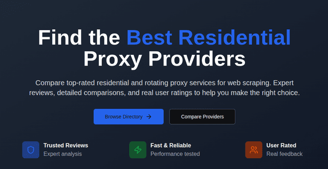 Best Residential Proxy Providers - Compare Top Services 2026 screenshot 1