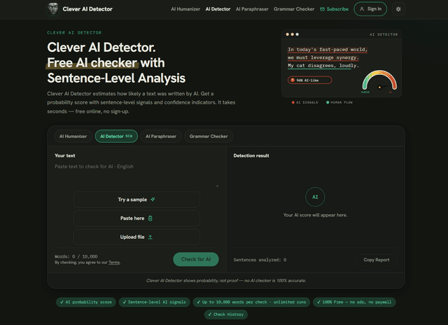 Clever AI Detector screenshot 1