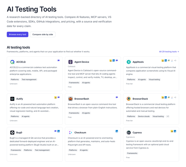 AI Testing Tools screenshot 1