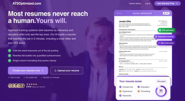 ATSOptimized.com screenshot 1