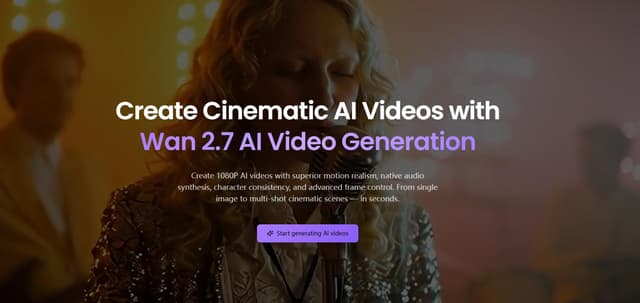Wan 2.7 AI Video Generator screenshot 1