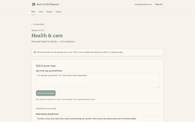 End of Life Planner screenshot 9