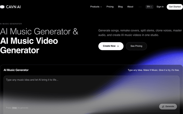 CAVN AI | AI Music Generator screenshot 1