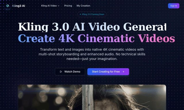 Kling 3.0 screenshot 1