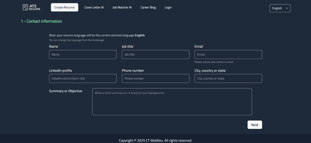 ATS Resume Builder screenshot 2