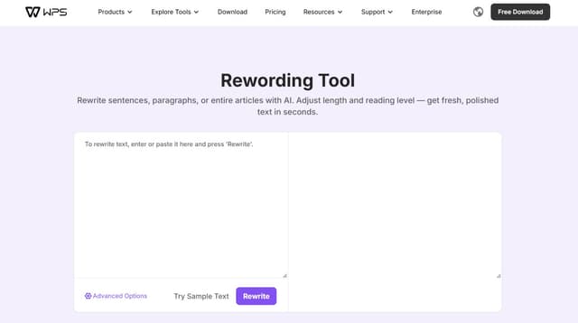 Rewording Tool screenshot 1