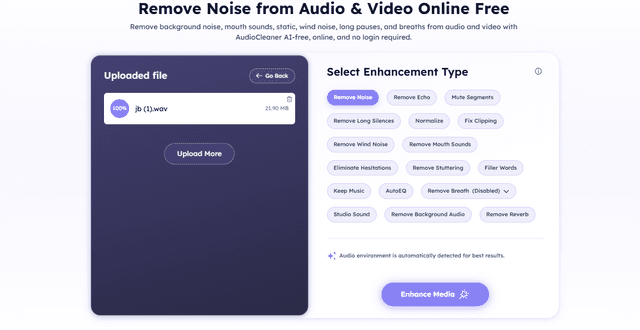 AI Audio Cleaner - Background Noise Remover Free screenshot 2