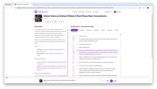 Readpodcast AI screenshot 2
