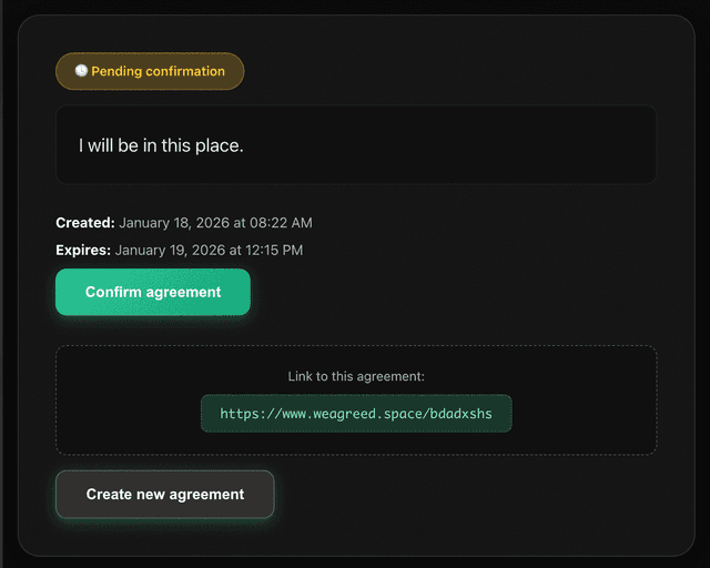WeAgreed screenshot 2