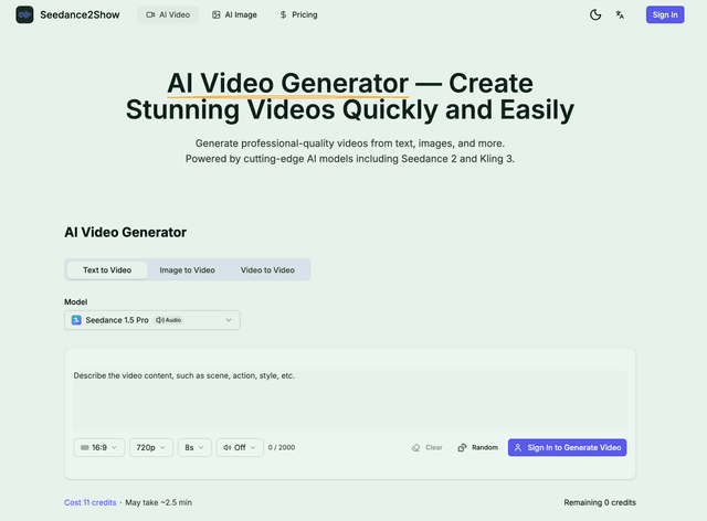 Seedance2Show screenshot 1