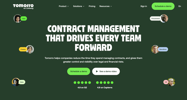Tomorro - AI-Powered Contract Management Software screenshot 1