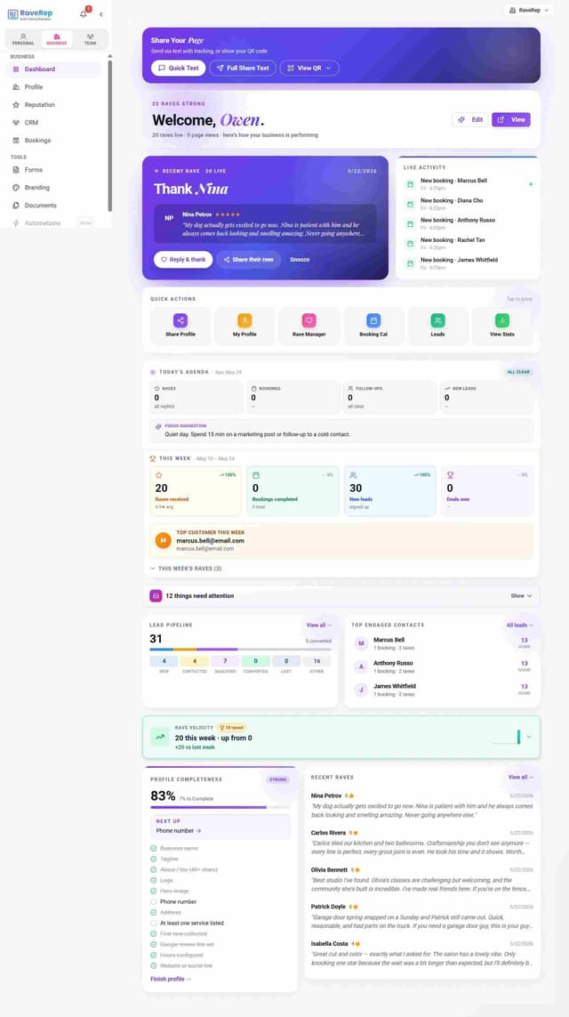 RaveRep screenshot 2