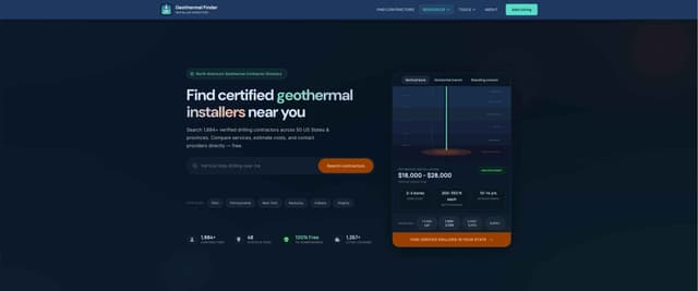 GeothermalFinder.com screenshot 1