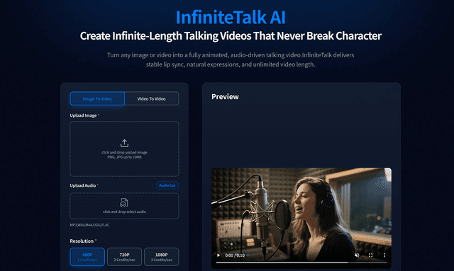 InfiniteTalk -  AI Lip-Sync Talking Video Generator screenshot 2