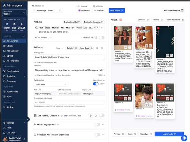 Admanage AI screenshot 1