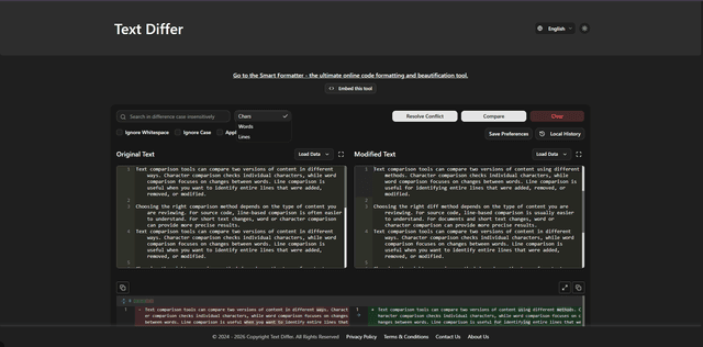 Text Differ screenshot 1