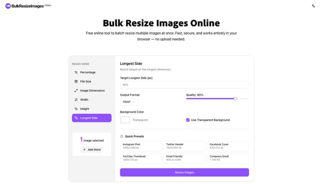 Bulk Resize Images Online screenshot 5