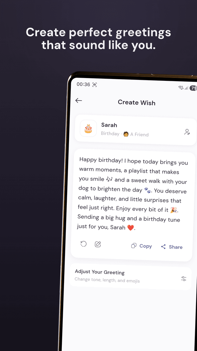 WishDay: AI Birthday Reminder & Calendar App screenshot 3