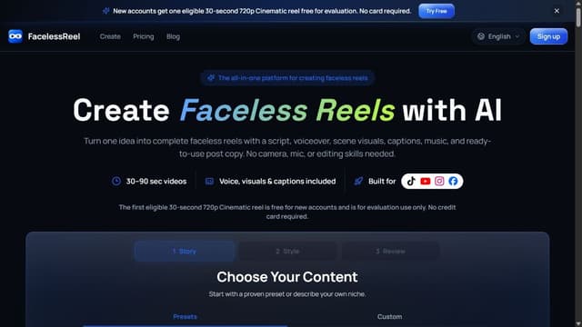 FacelessReel screenshot 2