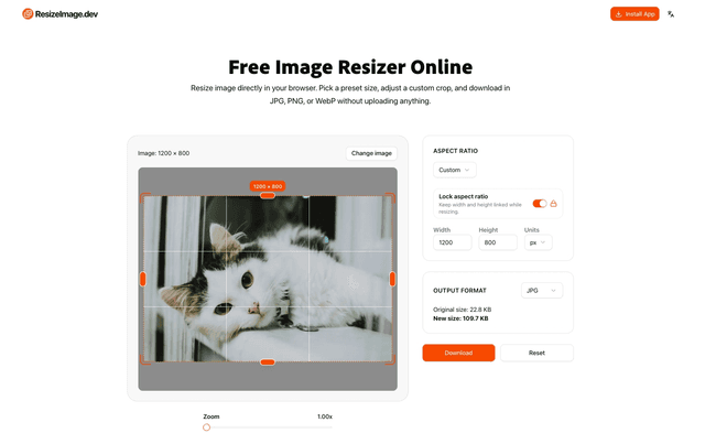 Image Resizer - Free Online Photo Resizer | ResizeImage.dev screenshot 3