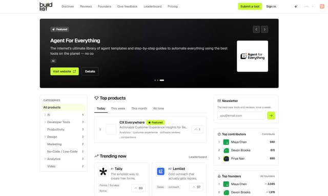 Buildlist screenshot 1