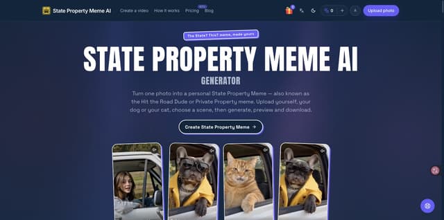 State Property Meme AI screenshot 1