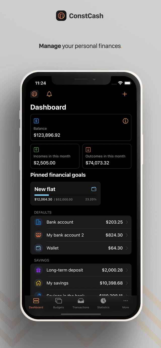 ConstCash: Budget Manager screenshot 1