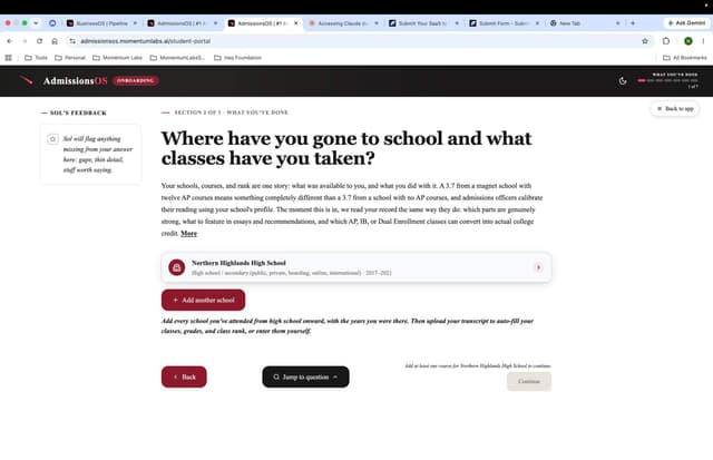 AdmissionsOS screenshot 1
