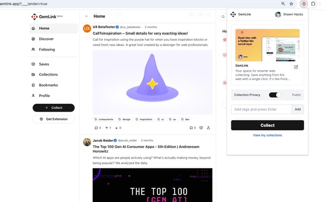 GemLink - Read later & collect links to share screenshot 3