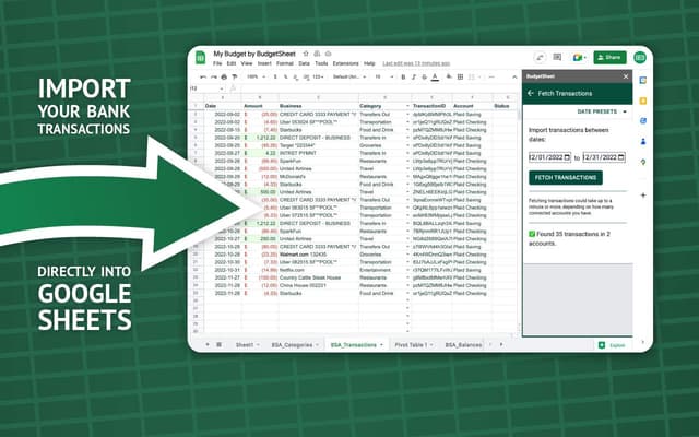 BudgetSheet screenshot 2