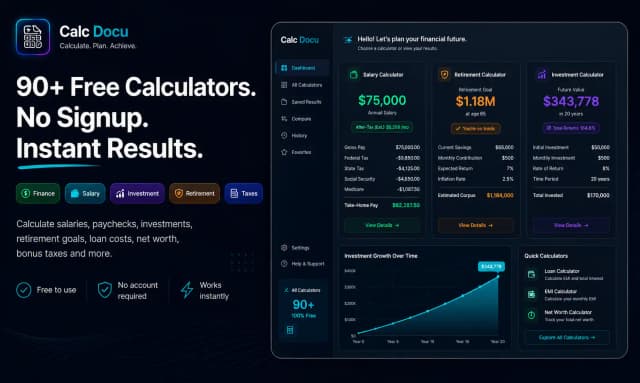 Free Online Calculators, Invoice Makers & Legal Tools 2026 screenshot 3