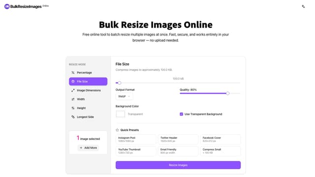Bulk Resize Images Online screenshot 3