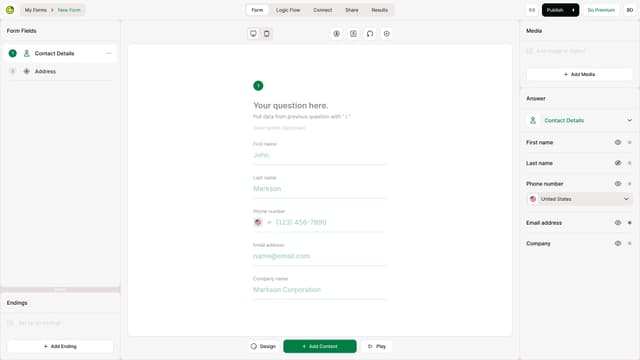kiwiform screenshot 2