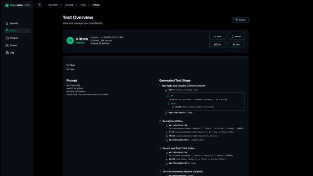 Mechasm - AI-Powered Self-Healing Test Automation screenshot 3